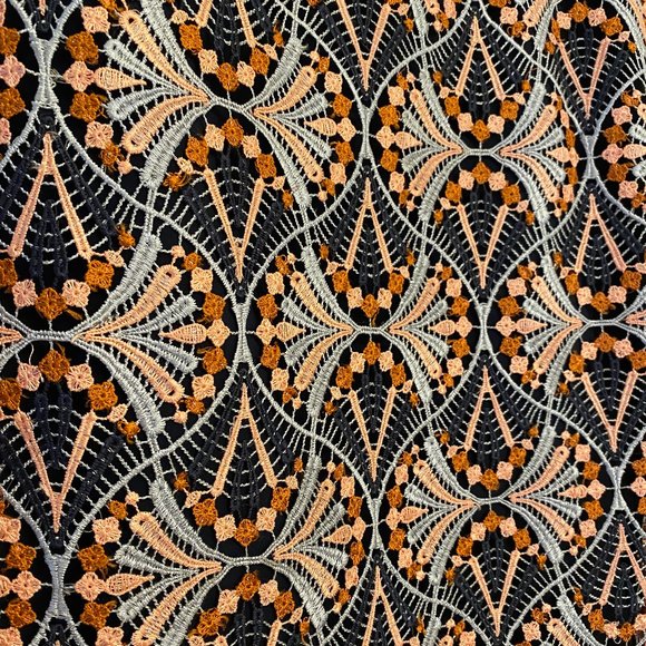 Anthropologie Eva Franco Blue & Pink Lace Skirt - Picture 3 of 7